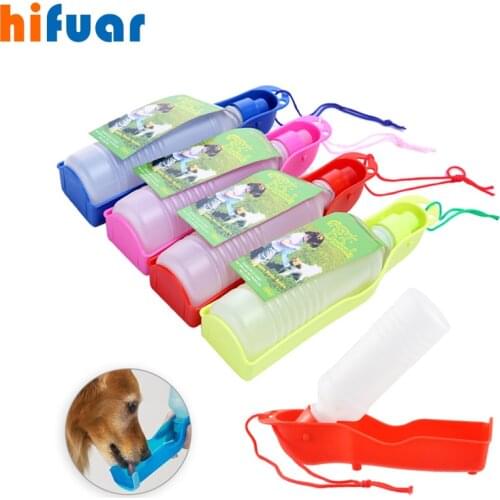 250ml Pet Dog Water Bottle Plastic Portable Water Bottle Pets Outdoor Travel Drinking Water Feeder Bowl Foldable