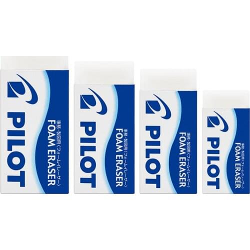 PILOT ER-F6 F8 F10 F20 Foam Rectangle Plastic Eraser Large Medium Small 4 Sizes Strong Wipe Clean Student Stationery
