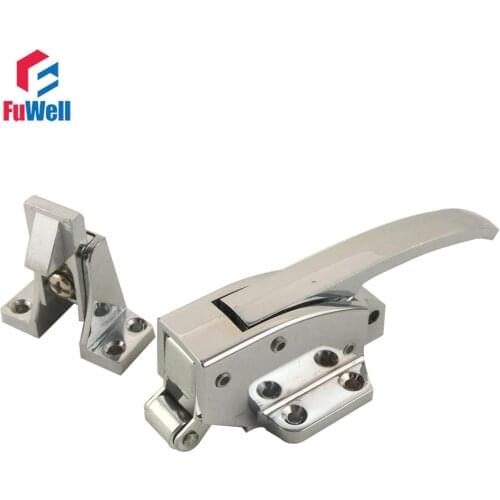 1pc Zinc Alloy Oven Door Handle Lock Spring Loaded Adjustable Height Max 40mm Pull Handle Latch for Refrigerator Freezer