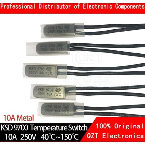 1PCS Thermostat 10C-240C KSD9700 40C 45C 50C 55C 60C 65C Bimetal Disc Temperature Switch N/O Thermal Protector degree centigrade