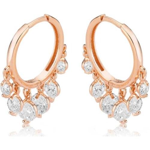 Tevuli 925 Sterling Silver White Cubic Zirconia Şakira Earrings