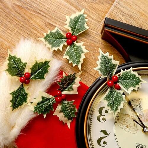 Christmas Tree Decorations Cuttings Fake Flowers Artificial Plant Garland Rattan Branch Plug-in DIY Accessories Wreath Leaves