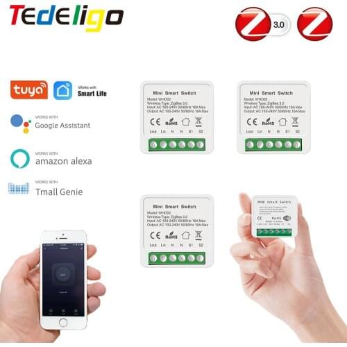 Alexa Smart Switch,Zigbee Light Switch 220V 16A Module,Wireless Breaker Timer,Supports 2way Control,For Tuya,Smart Life,Google