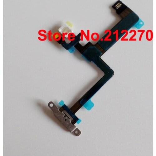 YUYOND 50pcs/lot New Power Button Switch On/Off Flex Cable Ribbon With Metal Bracket For iPhone 6 Plus 5.5" Wholesale