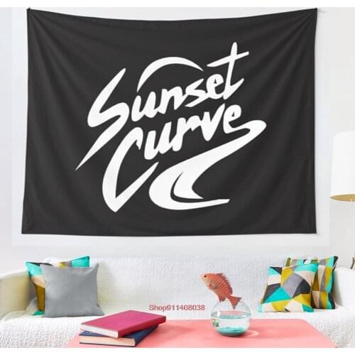 Sunset curve band tapestry Art Wall Hanging Tapestries for Living Room Home Dorm Decor