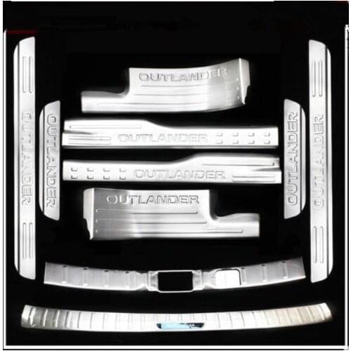 High-quality stainless steel Scuff Plate/Door Sill and Rear bumper Protector Sill For Mitsubishi Outlander 2013-2018,Car-Styling