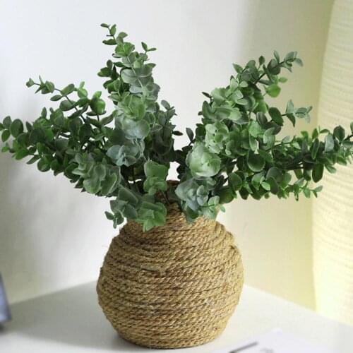 1Pc Artificial Silk Eucalyptus Money Leaf Green Garden Plant Foliage Artificial Plants Fake Plant Living Room Home Decor