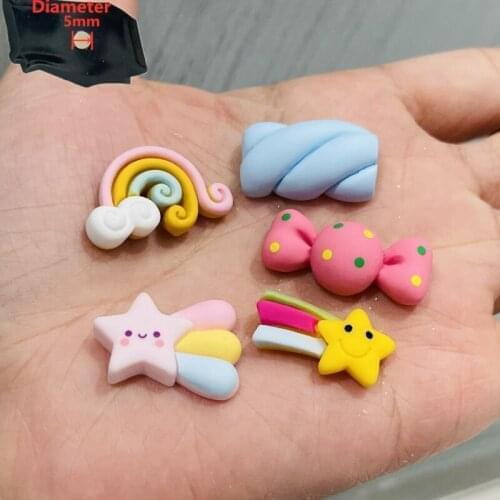 1PCS Resin Cute Cartoon Fridge Magnetic Sticker Candy Rainbow Marshmallow Shooting Star Refrigerator Magnets DIY Home Decoration