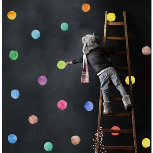 29pcs Watercolor Polka Dots Wall Stickers Irregular-Shaped Dots Circles Wall Decals for Kids Room Baby Nursery Home Decoration