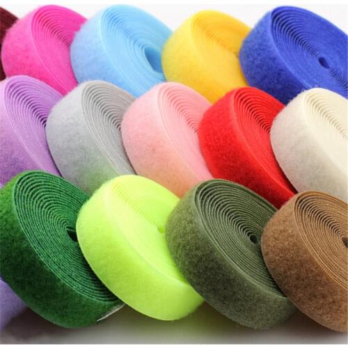 2X200cm Pair Colorful Adhesive Tape Sticker Hook and Loop Fastener Color Tape Cable Ties Sewing Accessories