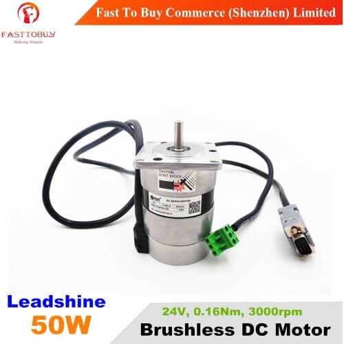 50W Leadshine Brushless DC Motor 24V BLM57050 Brushless DC Servo Motor 0.16Nm 3000rpm New