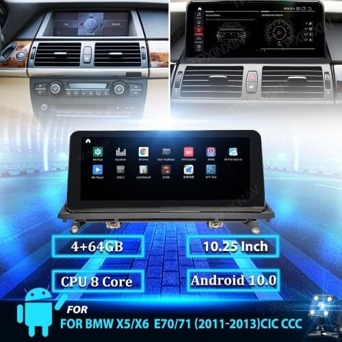 Android 10 car Radio GPS For BMW X5/X6 E70/71 2011-2013 CIC CCC GPS Navigation car stereo autoradio DVD Player