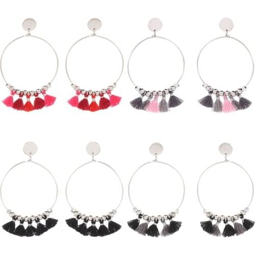 Bohemia Tassel fashion Jewelry Vintage Earring Volcanic Rosary diorearrings Exaggerated personality earrings women