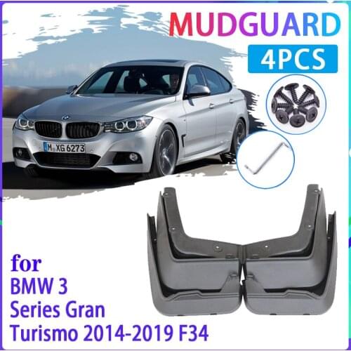 Car Mud Flaps for BMW 3 Series Gran Turismo GT 2014~2019 F34 2015 2016 Mudguard Splash Guards Fender Mudflaps Auto Accessories