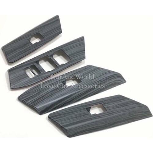 For 2016 2017 2018 Toyota RAV4 Interior Door Armrest Cover Window Switch Button Frame Trim ABS Chrome Car-Styling Accessories