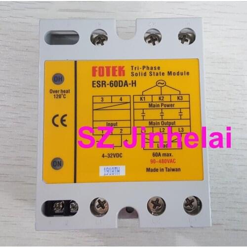 FOTEK ESR-60DA-H Authentic original 3-Phase Solid state module 60A 90-480VAC 4-32VDC