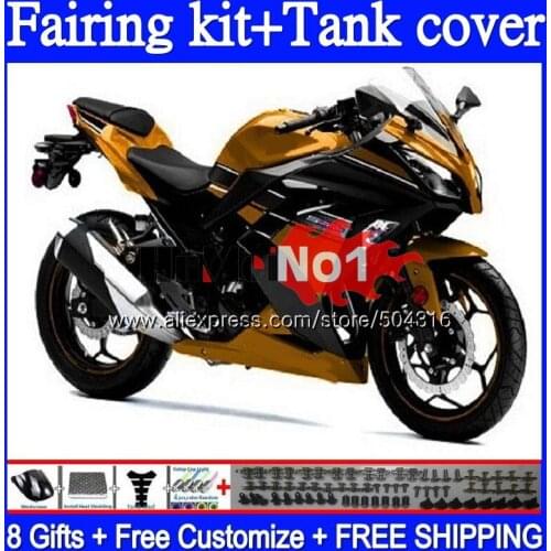 Injection For KAWASAKI ZX-3R EX ZX 300R 2013 2014 2015 2016 2017 95MC.38 ZX300R EX300 R ZX3R 13 14 15 16 17 Fairing Golden black