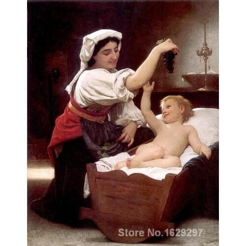 The Bunch Of Grapes William Adolphe Bouguereau painting for sale Hand painted High quality