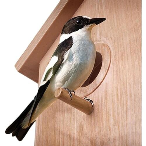 Outdoor Wooden DIY Bird Nest Cage Bird Feeder with Suction Cup Window Decorations Parrot Bird Feeder Cage