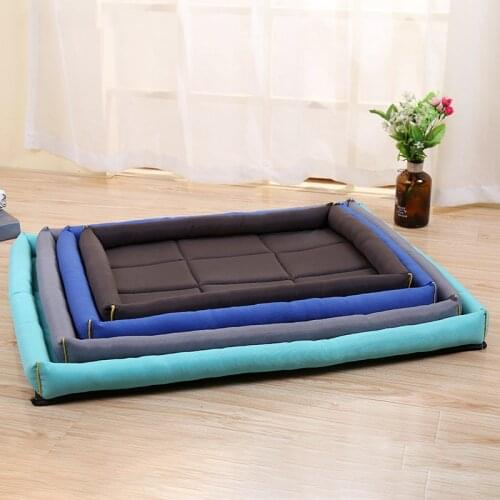 Pet Dog Mat Bed Solid Color Waterproof Floor Bed For Small Large Dogs All Seasons Breathable Dog Cushion Blanket pet beds