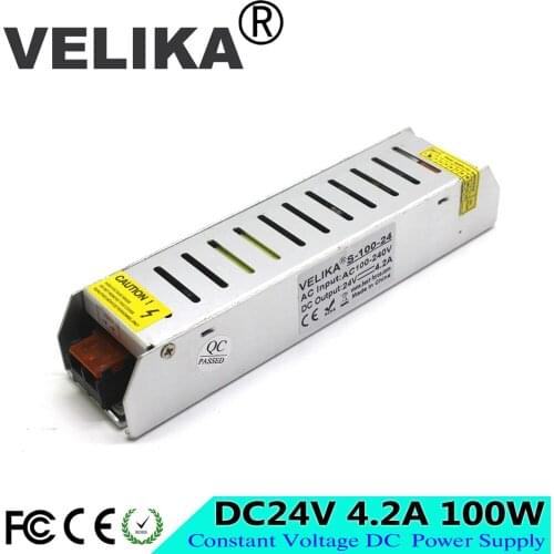 Best quality 24V 4.2A 100W Switching Power Supply Driver AC 100-240V Input to DC 24V SMPS for LED Strip Light Lamp CNC CCTV AV