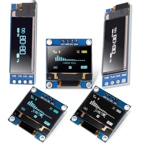 0.91inch 0.96 inch OLED IIC White/YELLOW BLUE/BLUE 12864 OLED Display Module I2C SSD1306 LCD Screen Board for Arduino