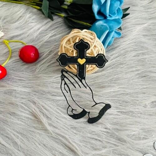 Pray cross with hand decoration Metal Cutting Dies DIY Scrapbook Paper Cards Embossed Decorative Craft Die Cut handmade craft