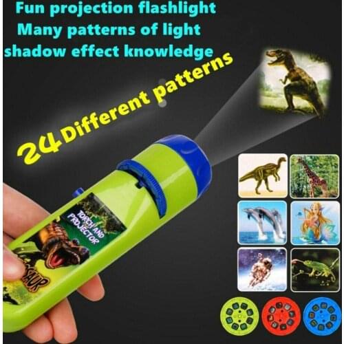 Child Early Education Projector Flashlight Pattern Mini Luminous Projection Lamp Baby Bedtime Story Parent-child Interaction Toy