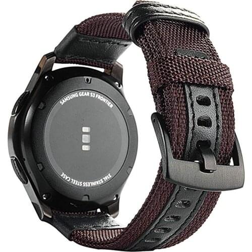 22mm wriststrap for Huawei Watch GT GT2 Active Smart watch strap Nylon Leather watchband bracelet for Honor watch Magic band