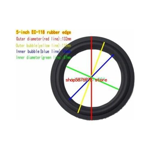 1pcs 5"inch Speaker rubber Edge Speaker surround Audio repair 117A/117C/118C