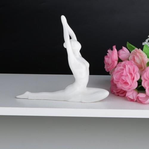 Modern Simple Creative Desktop Yoga Girl Decoration Ceramic Craft Ornament 4 Home Decor