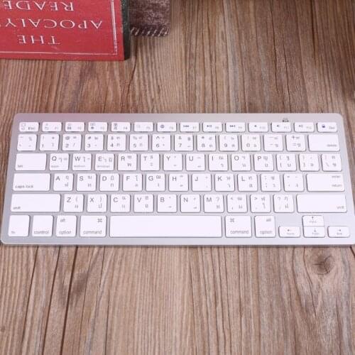 Thailand English Thai 78 Keys Wireless Bluetooth Keyboard for i-Pad Laptop Mac-book Tablet PC Mobile Phone Notebook 2XPF