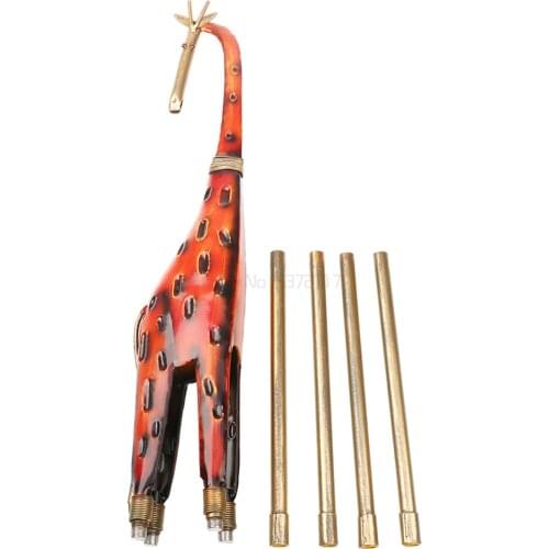 Tooarts Giraffe Ornament Iron Art Decor Handmade Craft Home and Outdoor Decoration Animal Figurine home decoration accessories