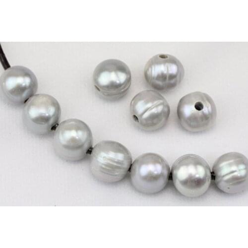 Unique Pearls jewellery Store,Charming Loose Pearl Jewelry 10mm Gray Color Freshwater Pearl,Large Pearl DIY Jewelry