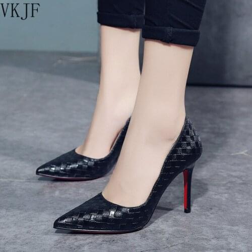 European and American Sexy Elegant High Heels 2021 Pointed Toe Stiletto White Single Shoes OL Work Womens Shoes Fashion Pumps