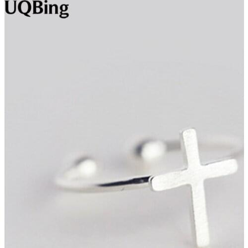Free Shipping Cross 925 Silver Sterling Ring For Women Jewelry Finger Ring For Party Birthday Gift
