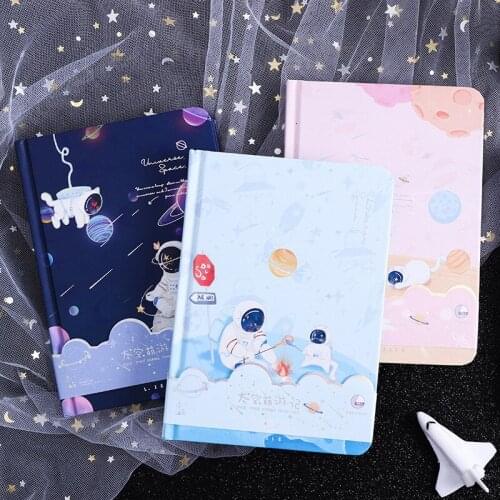 "Space Travel" Hard Cover Journal Diary Cute Notebook Kids Student Notepad Study Planner Memo