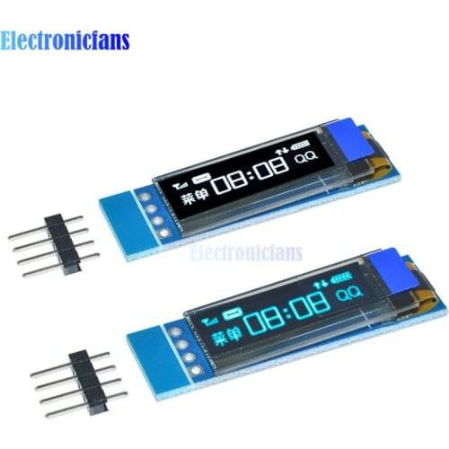 0.91 Inch 0.91" 12832 128x32 Blue/White OLED LCD Display IIC I2C Serial DIY Module SSD1306 Driver IC SSD1306 For Arduino PIC