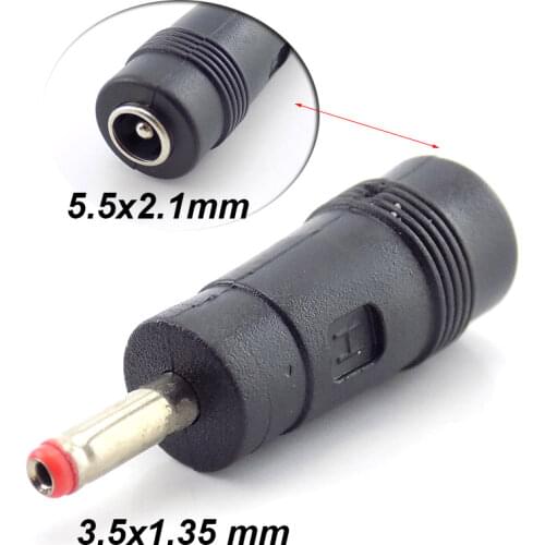 1/5/10pcs DC Female to Male DC Power Adapter 5.5x2.1 mm to 3.5x1.35 mm Connector plug Laptop Computer Cables