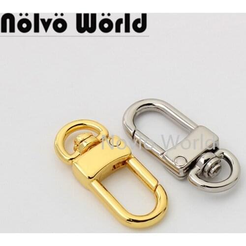 10-50pcs 4 colors deep gold 34*8mm small half round head alloy snap hooks for acrylic bag swivel hooks bag accessories
