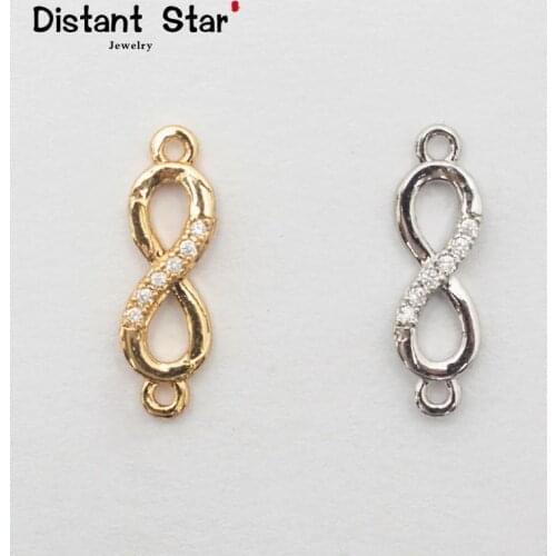 17.3*5.6mm Diy Copper Zircon Jewelry Connector Exquisite Miniature Pave Ladies Necklace Bracelet Connector Jewelry Making