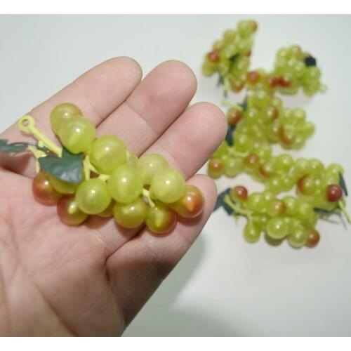 50string Mini High simulation grape bunches feel cream plastic grape grain of false fruit shoot props home decoration 017