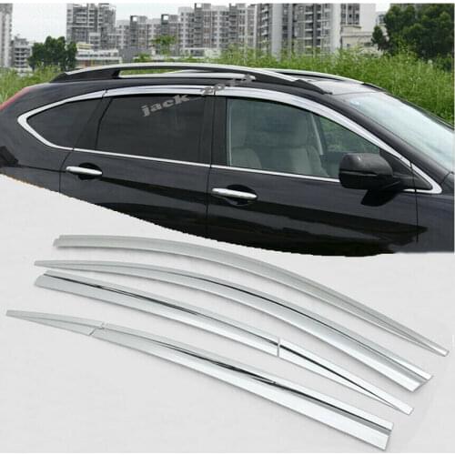 ABS Chrome Window Sun Vent Visor Rain Guards 6 Pcs For HONDA 2012 2013 2014 2015 2016 CR-V CRV