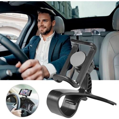 Car Mobile Phone Holder For 4~6 Inch Mobile Phones GPS Bracket For Car Dashboard Sun Visor Rearview Mirror Computer