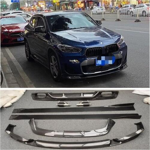 NEW High Quality Carbon Fiber Bumper Front Lip +Rear Diffuser + Side skirt +Spoiler Protector For BMW X2 F39 2018 2019 2020