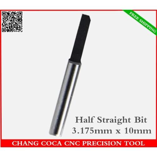 3.175mm*10mm,Freeshipping CNC computer engraving machine solid carbide End Mill,woodworking router bit,half straight bit,MDF,PVC