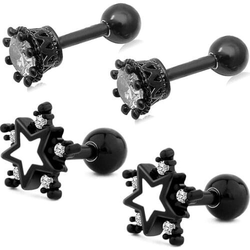 Cartilage Ear Stud Earrings 16G Surgical Steel Hook Hoop Spiral Snail Conch Honey Mud Daisy Earrings Barbell Piercing Women