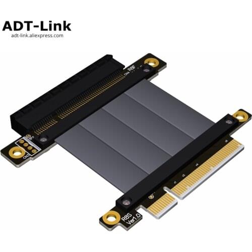 PCIe 3.0 x8 to x8 Cable Male to Female Extension 64G/bps PCI-Express 8x 1U 2U RAID SSD Card Extender Cable Gen3.0