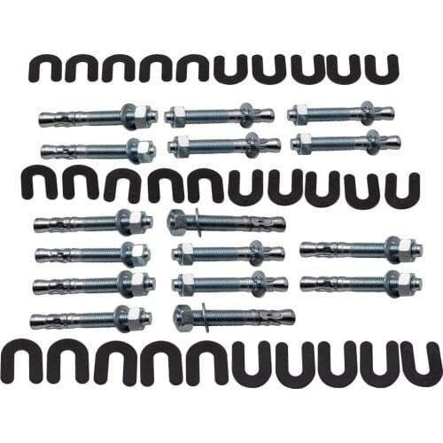 16 Wedge Anchor Bolts & 30 Pack Shims Kit For Auto Lift Installation Install Kit