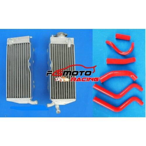 RED HOSE + Alu Radiator For Honda CR250 CR250R 250cc 1990 1991 2-stroke CR 250 R 250R 90 91 BLUE